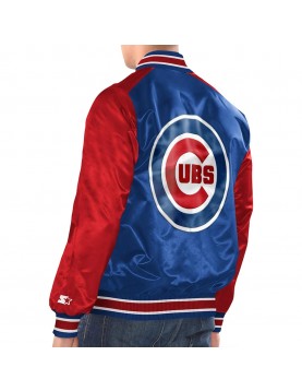 Royal/Red Chicago Cubs Renegade Varsity Satin Jacket