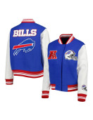 Royal/White Buffalo Bills Mash Up Varsity Jacket