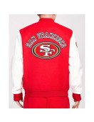 San Francisco 49ers Animal Patches Red Varsity Jacket