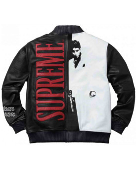 Scarface Tony Montana Bomber Leather Jacket