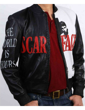 Scarface Tony Montana Bomber Leather Jacket