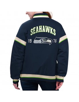 Seattle Seahawks Tournament Navy Varsity Jacket