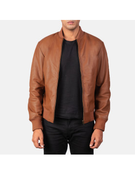 Shane Brown Leather Bomber Jacket