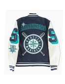 Sluggers Seattle Mariners Navy and White Varsity Jacket