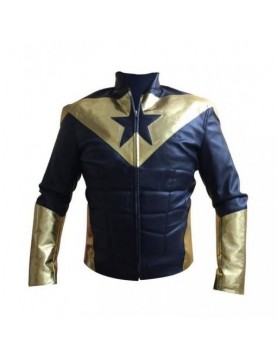 Smallville Booster Gold Leather Jacket