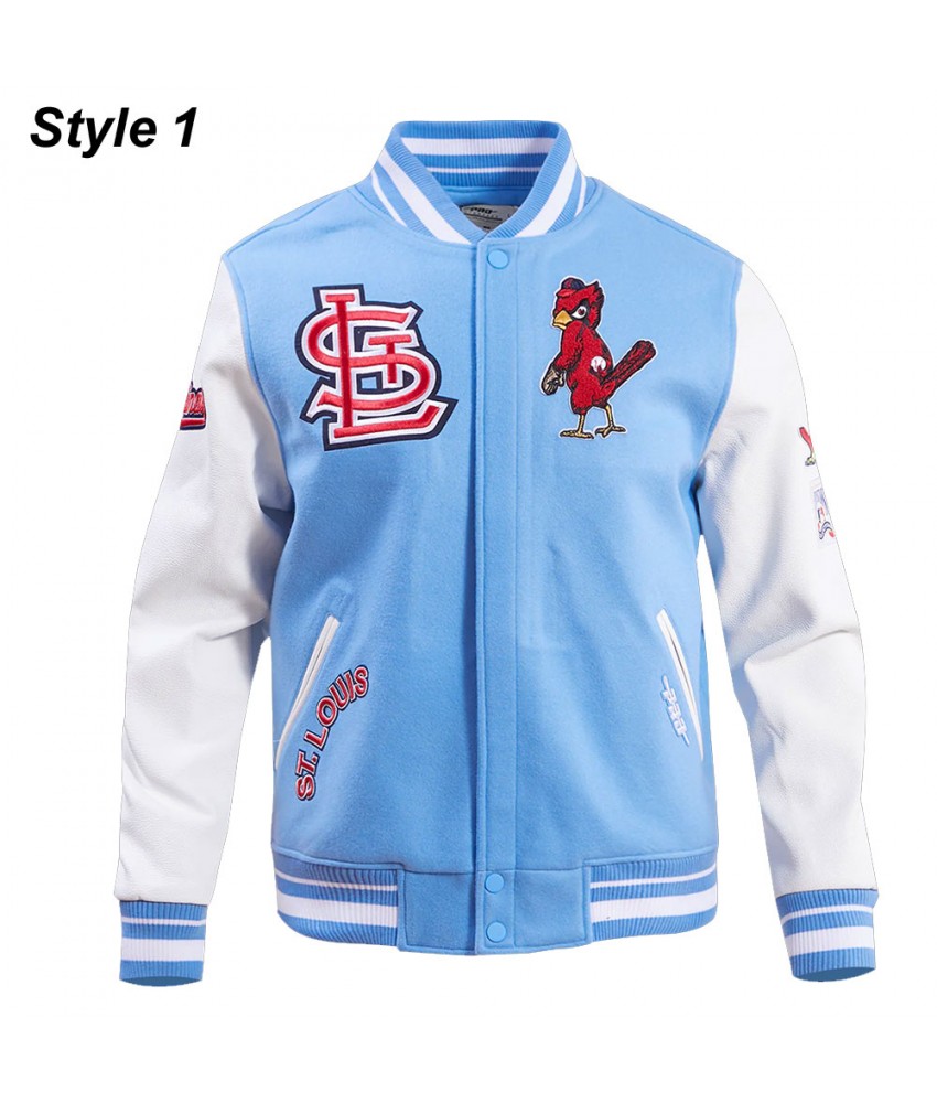 St Louis Cardinals Fleece Leather Jacket