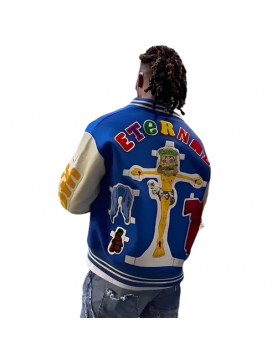 Step into Victory: Damar Hamlin Super Bowl LVII Blue Varsity Jacket