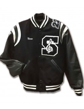 Stevenson Marching Black Wool Varsity Jacket