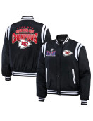 Super Bowl LVIII Champions Kansas City Chiefs Varsity Bomber Jacket