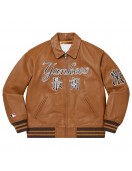 Supreme NY Yankees Varsity Leather Jacket