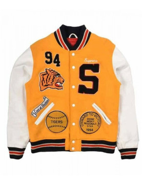 Supreme Tiger Varsity White/Yellow Jacket