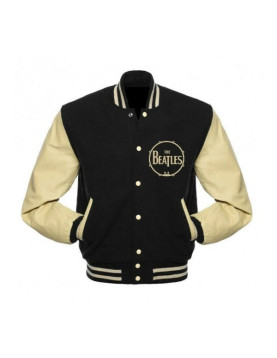 The Beatles Black Varsity Jacket