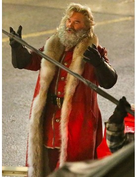 The Christmas Chronicles Kurt Russell Red Shearling Coat