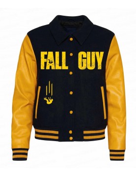 The Fall Guy Ryan Gosling Black &amp; Yellow Wool Varsity Jacket