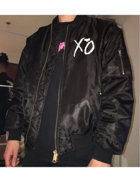 The Weeknd Starboy Panther XO Black Bomber Jacket