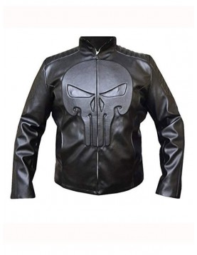 Thomas Jane The Punisher Black Skull Leather Jacket