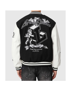 Tough Love Black and White Varsity Jacket