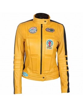 Uma Thurman Kill Bill Yellow Leather Jacket