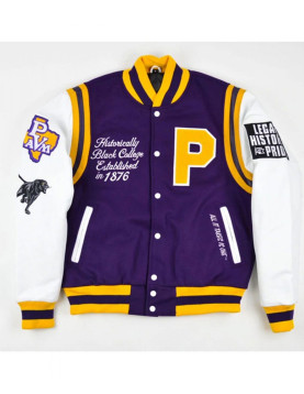 Varsity HBCU Prairie View A&amp;m University Motto 2.0 Purple Jacket