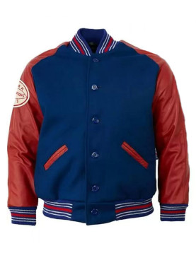 Varsity New York Giants Daniel Jones Red and Blue Jacket