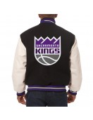 Varsity Sacramento Kings Domestic Black and White Jacket