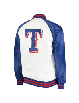 White/Blue Texas Rangers Clean-Up Hitter Jacket