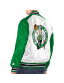 White/Kelly Green Boston Celtics Renegade Varsity Satin Jacket