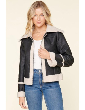 Women Victoria Faux Leather Jacket