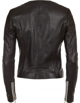 Womens Fashion Designer Leather Jacket Black and White