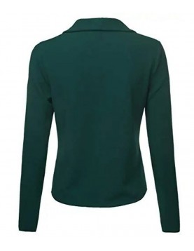 Women’s Open Front Hunter Green Wool Jacket