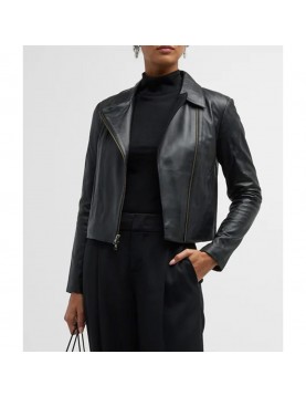 Women’s Vince Zip Front Leather Jacket