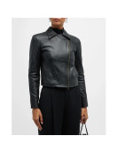 Women’s Vince Zip Front Leather Jacket