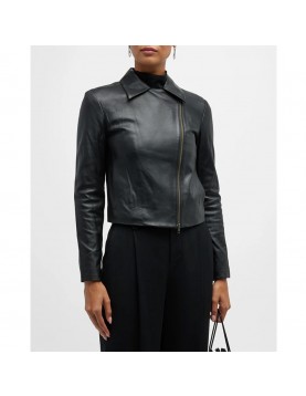 Women’s Vince Zip Front Leather Jacket