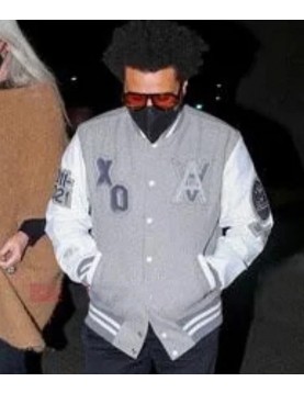 XO The Weeknd HOB 10 Year Letterman White/Grey Jacket