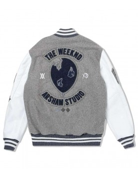 XO The Weeknd HOB 10 Year Letterman White/Grey Jacket