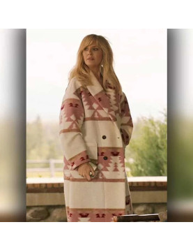 Yellowstone S05 Beth Dutton Pink Printed Coat