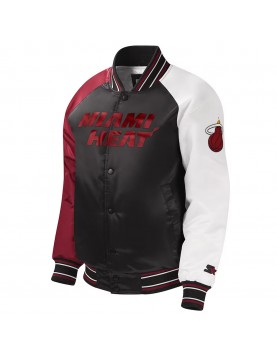 Youth Miami Heat Black Satin Jacket