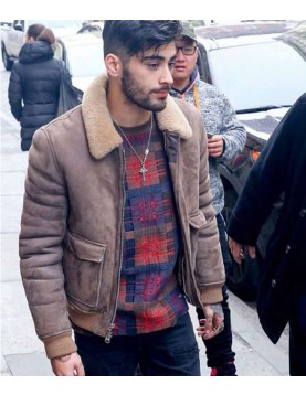 Zayn Malik Brown Suede Leather Jacket