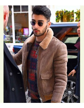 Zayn Malik Brown Suede Leather Jacket