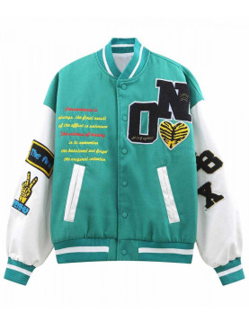 Zero Fighter Dinosaur Skeleton T-Rex Letterman Jacket