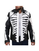 Zombie Rob Skeleton Bones Skull Leather Jacket