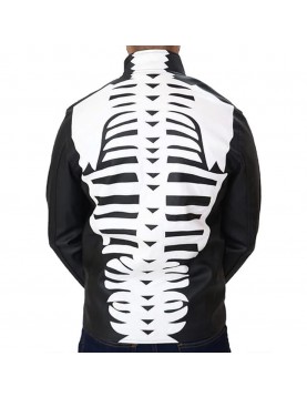 Zombie Rob Skeleton Bones Skull Leather Jacket