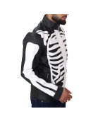 Zombie Rob Skeleton Bones Skull Leather Jacket