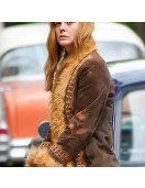 A Complete Unknown Elle Fanning Brown Jacket