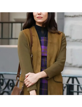 A Complete Unknown Monica Barbaro Brown Coat