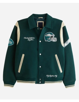 Abercrombie Philadelphia Eagles Bomber Varsity Jacket