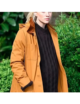 After The Flood Sophie Rundle Brown Hooded Jacket