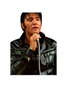 American Singer Elvis Presley Black Leather Jacket