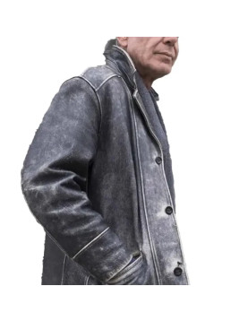 Anthony Bourdain Grey Leather Jacket