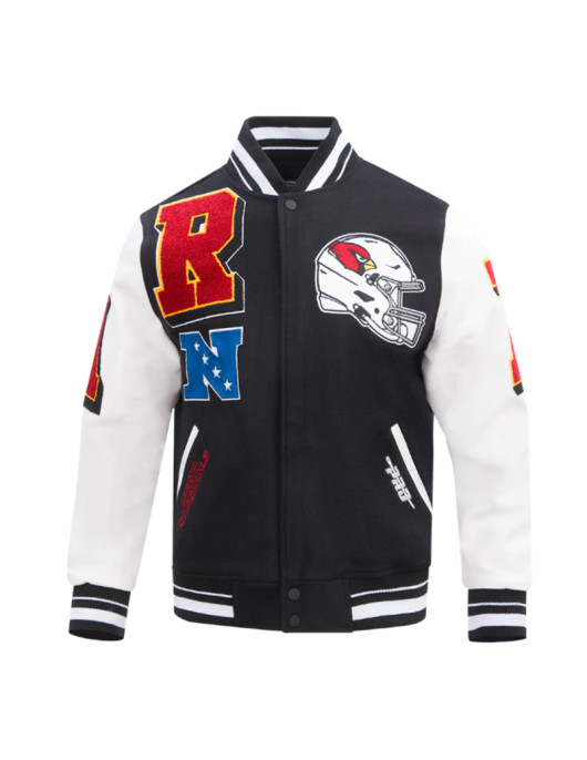 Arizona Cardinals Mashup Rib Varsity Wool/Leather Jacket